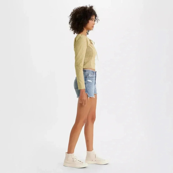 NWT Levi's 501 Waist Jean Shorts Blue 25 - Picture 10 of 12